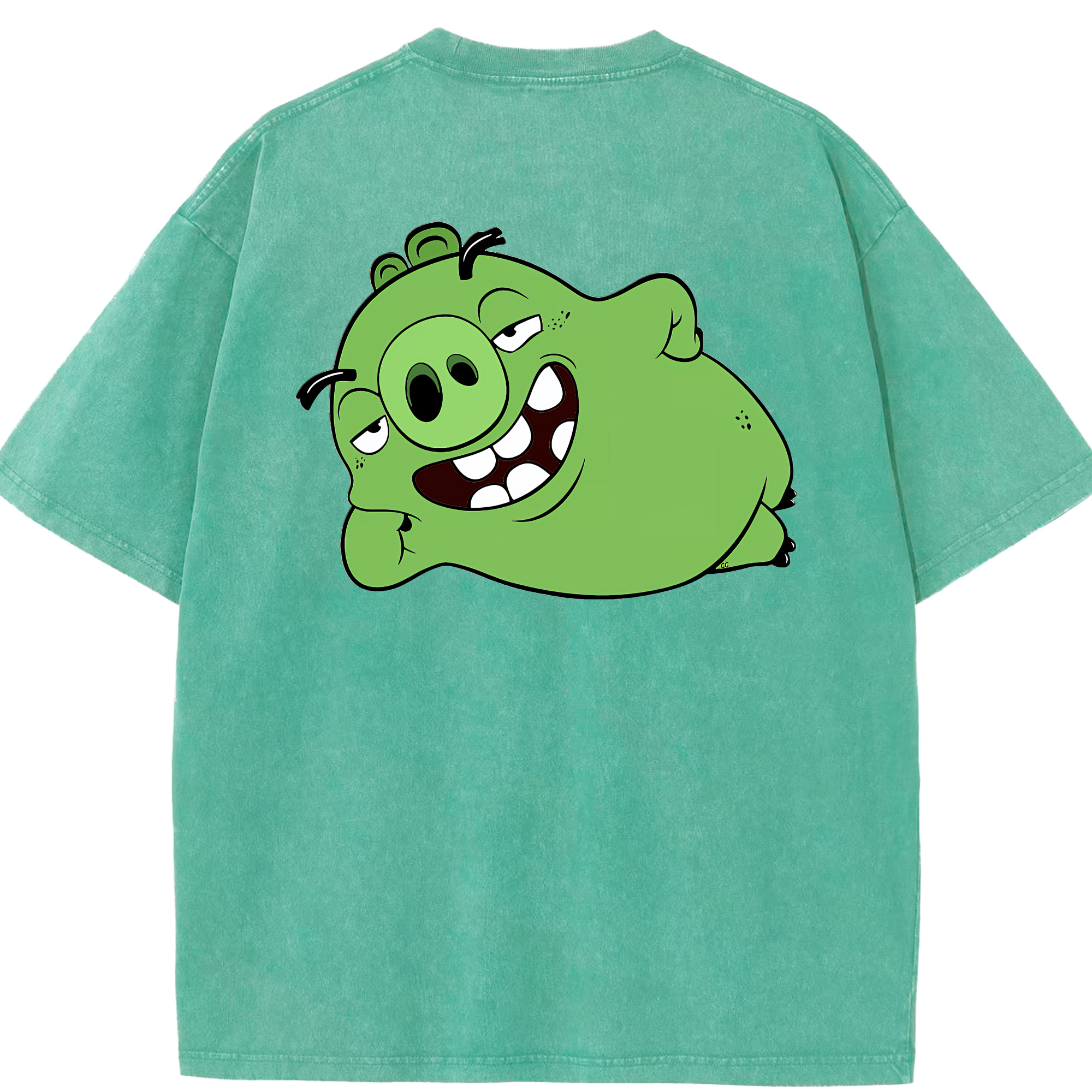 （画像用） Angry Birds アングリーバード 綿100% ヴィンテージ風 半袖Tシャツ（背面プリント）